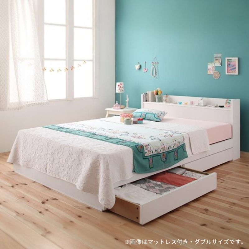 棚・コンセント付き収納ベッド Fleur フルール – precocirico
