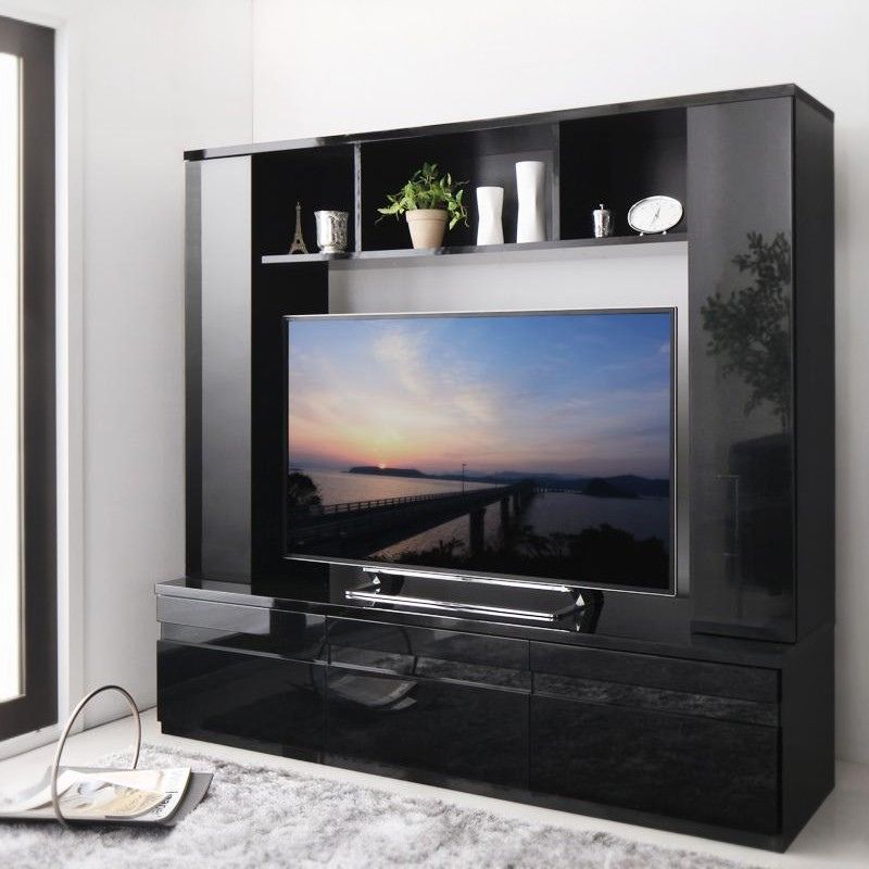 壁面収納付きテレビボード ハイタイプ　TVB-135 楽天市場】【52型まで対応】 テレビ台 ハイタイプ テレビボード 壁面